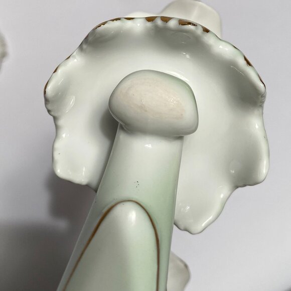 Set of 3 HUNGARIAN Hollohaza Fine Porcelain Candle Holders Pastel Candelabra - Picture 7 of 9